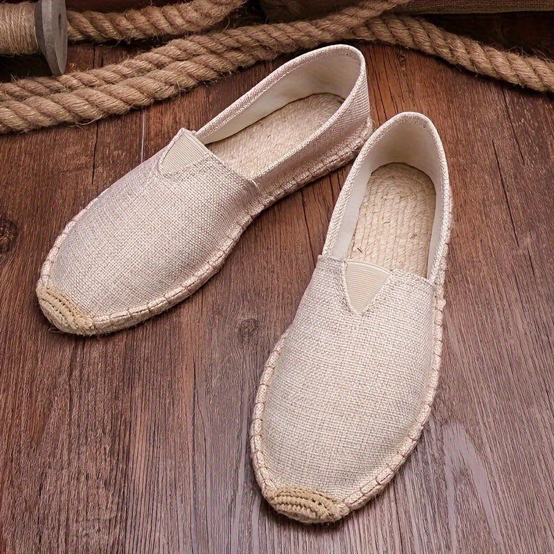 Herren Espadrilles | Slip-On Schuhe | Geflochtene Sohlenoptik | Lässiger Sommerstil