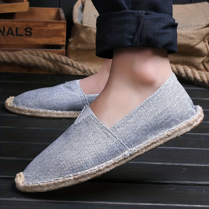 Herren Espadrilles | Slip-On Schuhe | Geflochtene Sohlenoptik | Lässiger Sommerstil