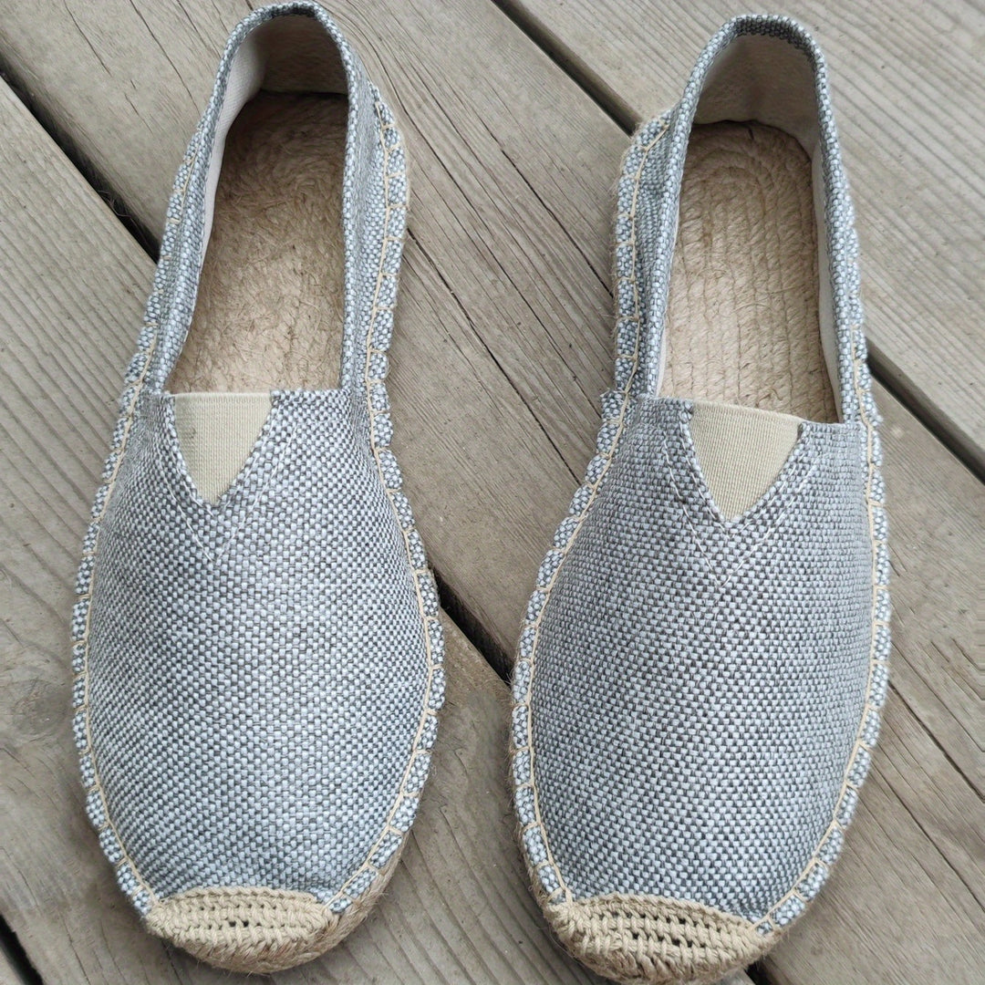 Herren Espadrilles | Slip-On Schuhe | Geflochtene Sohlenoptik | Lässiger Sommerstil