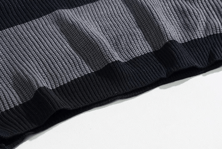 Striped Knit Shirt with Button Placket – Comfort & Elegance