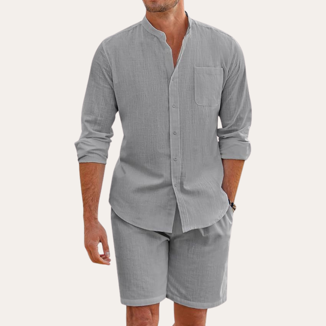 Herren Zweiteiler | Hemd und Shorts im Relaxed Fit | Eleganter Sommer-Look