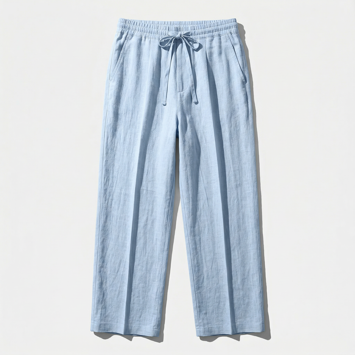 Herren Hose mit Weitem Bein | Hose mit Kordelzug | Lockere Silhouette | Entspannter Freizeitlook