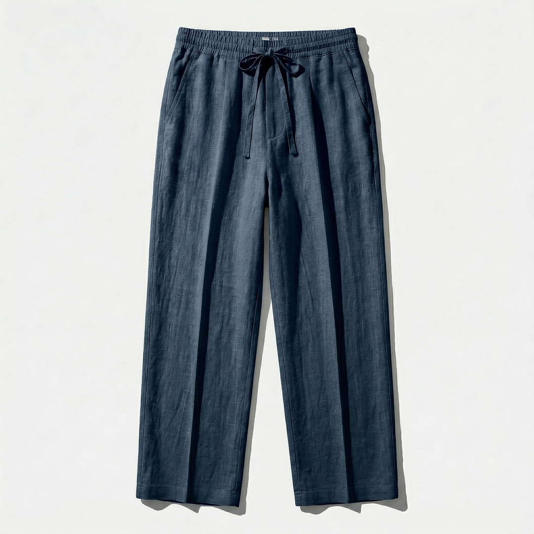 Herren Hose mit Weitem Bein | Hose mit Kordelzug | Lockere Silhouette | Entspannter Freizeitlook
