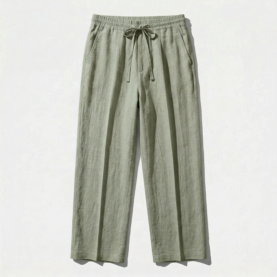 Herren Hose mit Weitem Bein | Hose mit Kordelzug | Lockere Silhouette | Entspannter Freizeitlook