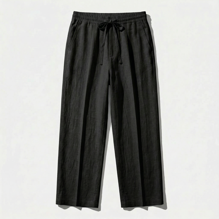 Herren Hose mit Weitem Bein | Hose mit Kordelzug | Lockere Silhouette | Entspannter Freizeitlook