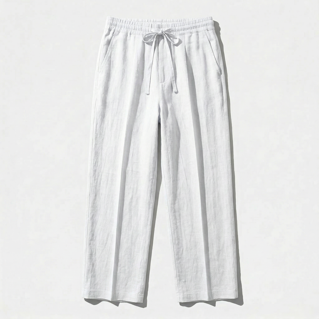 Herren Hose mit Weitem Bein | Hose mit Kordelzug | Lockere Silhouette | Entspannter Freizeitlook