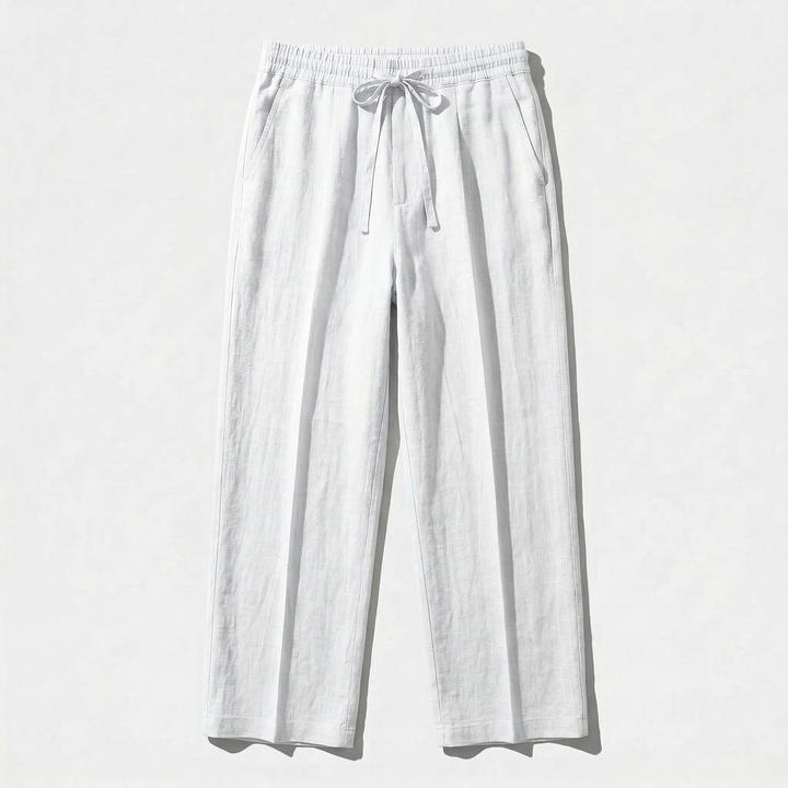 Herren Hose mit Weitem Bein | Hose mit Kordelzug | Lockere Silhouette | Entspannter Freizeitlook