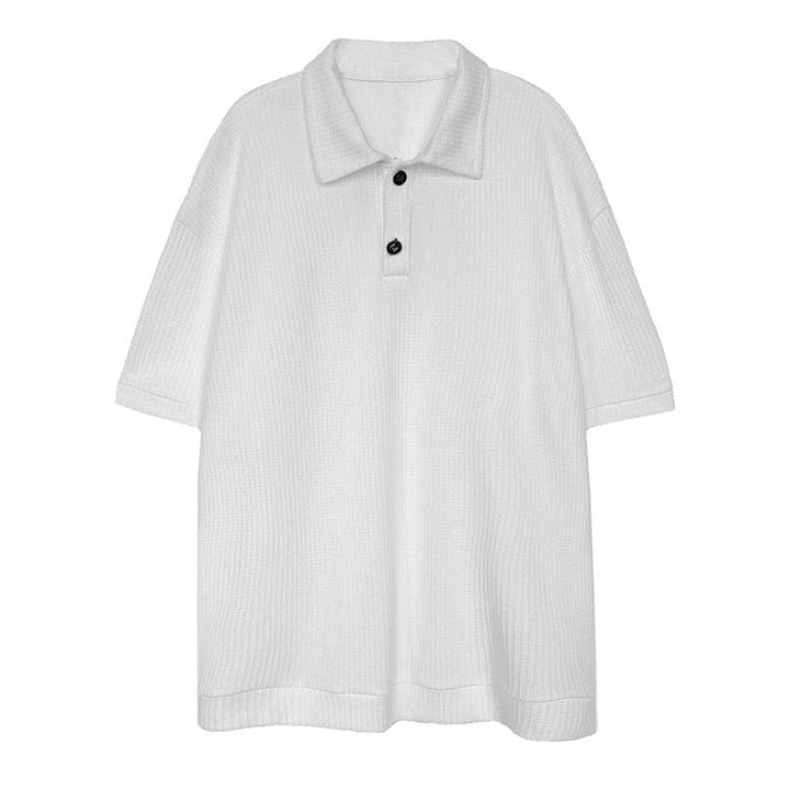 Short Sleeve Knit Shirt with Collar – Stylish & Comfortable