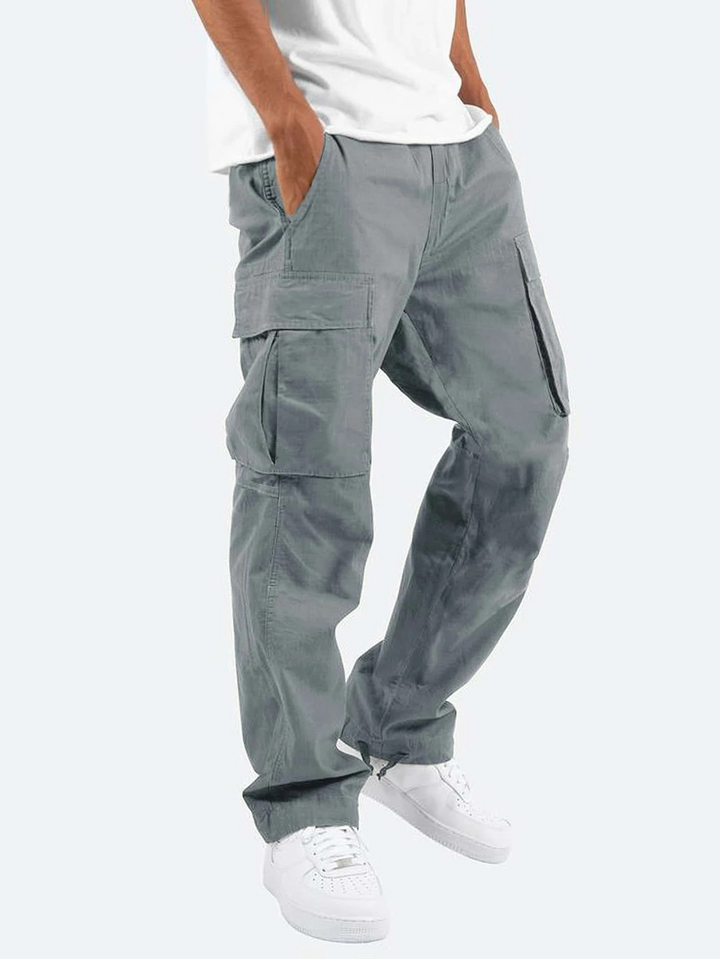 Herren Cargohose mit lockerem Schnitt Taschen mit Patte und verstellbaren Hosenbeinen | Cargohose