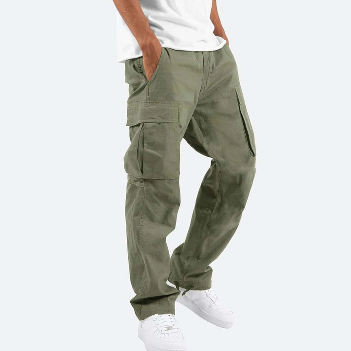 Herren Cargohose mit lockerem Schnitt Taschen mit Patte und verstellbaren Hosenbeinen | Cargohose