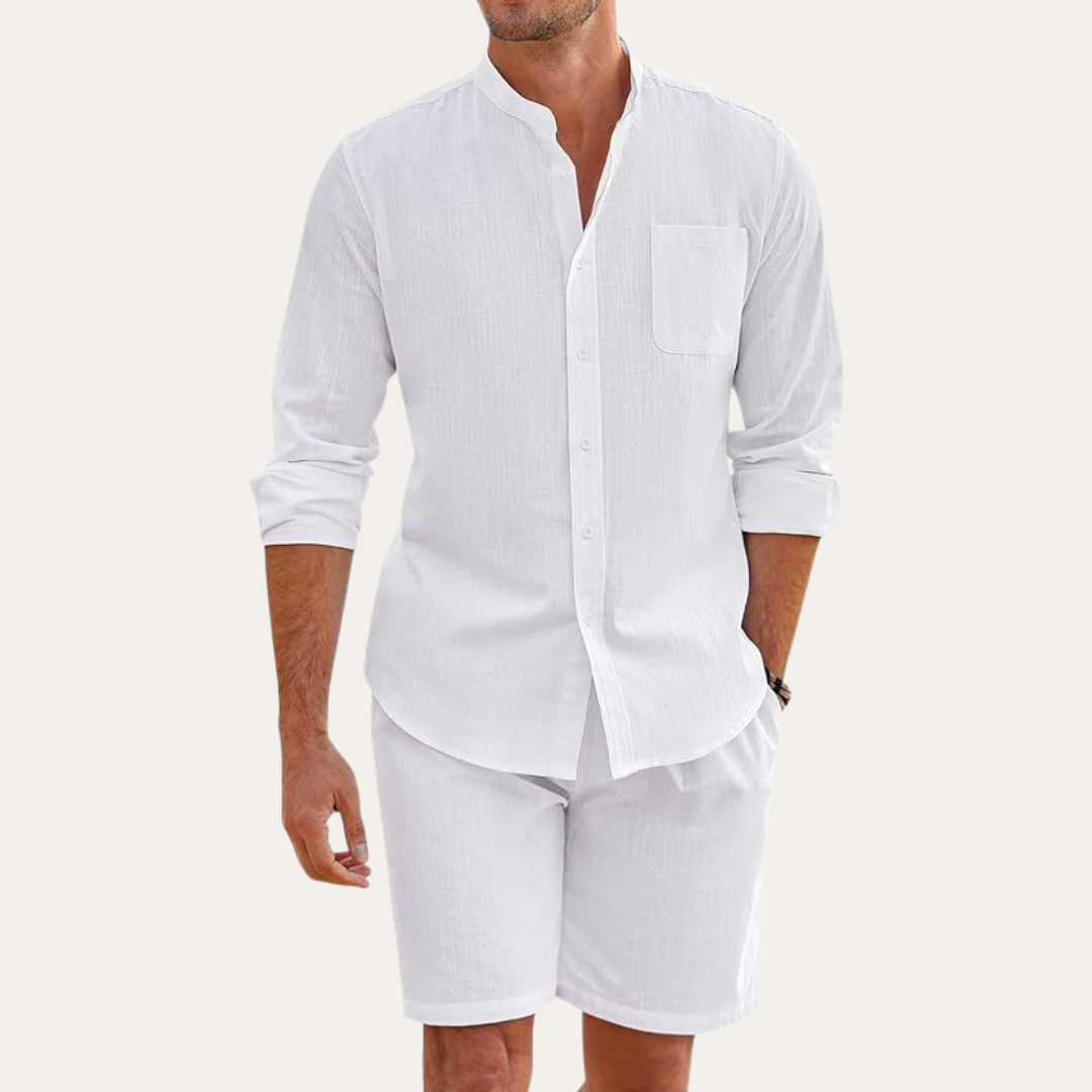 Herren Zweiteiler | Hemd und Shorts im Relaxed Fit | Eleganter Sommer-Look